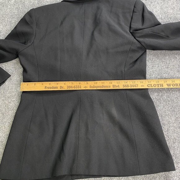 Le Suit Blazer Womens‎ 6 Black 2 Button Lined Career Jacket Office Professional - Picture 10 of 12